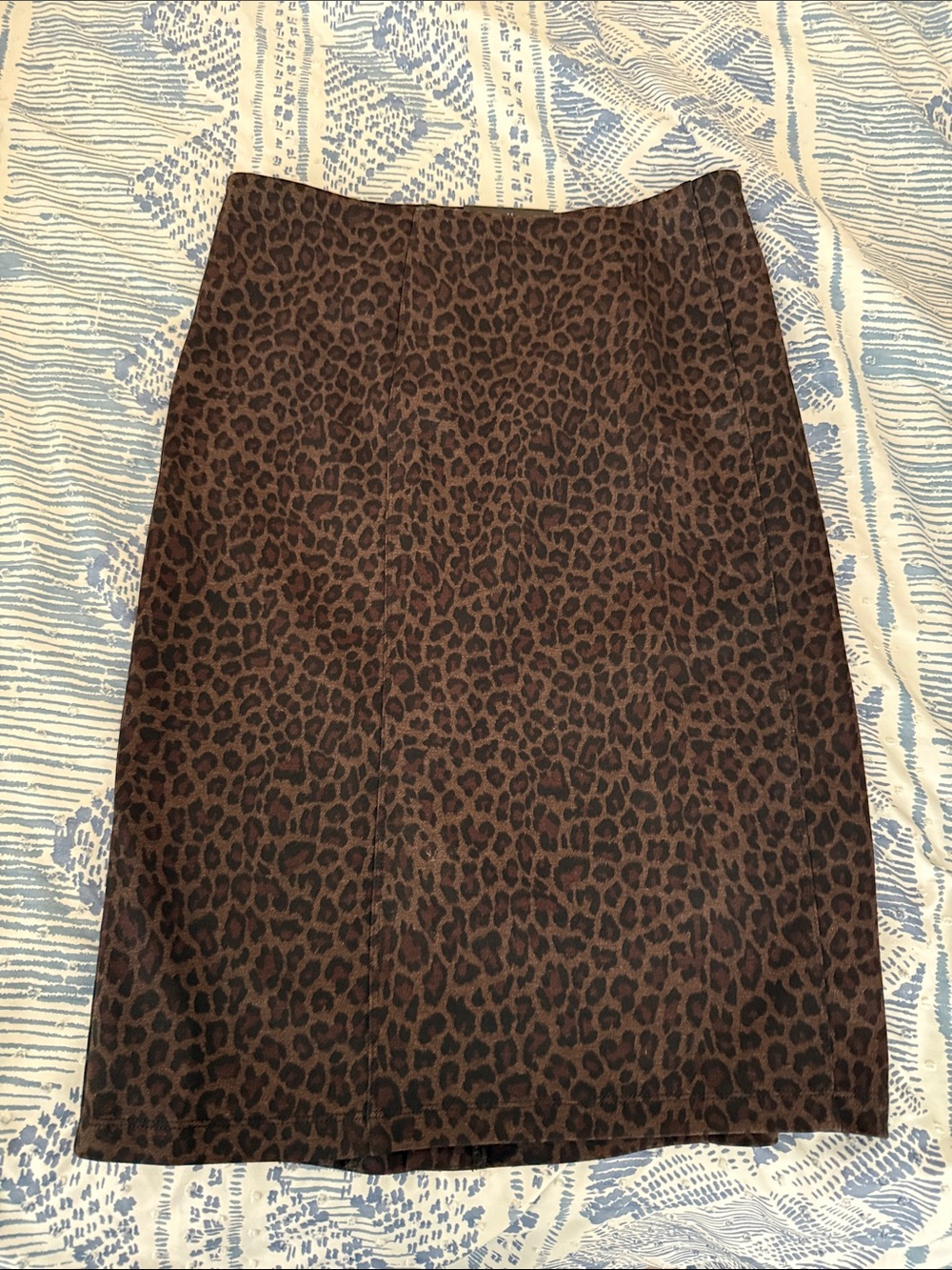 Cheetah Print Pencil Skirt - Brown